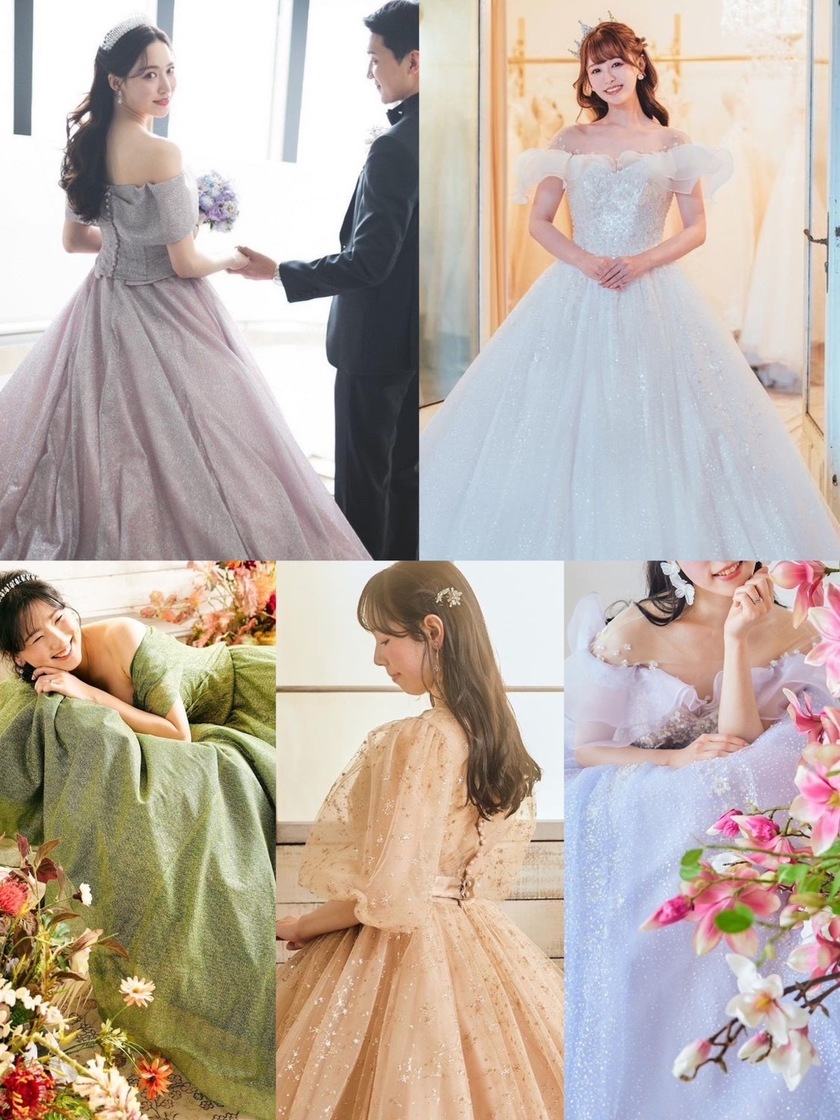 All 11 dresses ♡ A collection of wonderful photos of brides wearing the 7th collection of marry dresses 🪄にて紹介している画像