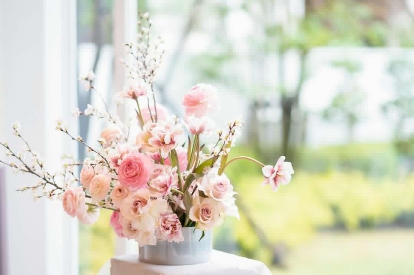 Are there certain flowers that cannot be specified depending on the season? Check with actual wedding photos [Bouquet and Floral Decoration Calendar].にて紹介している画像