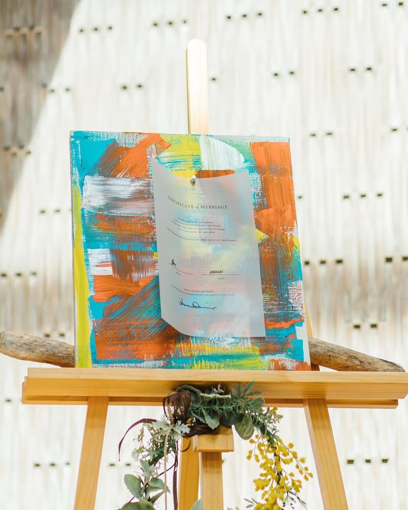 Four Great Arrangements for "Wedding Canvas" as a Photo Frame or Mirror 🪞🎨🖼にて紹介している画像