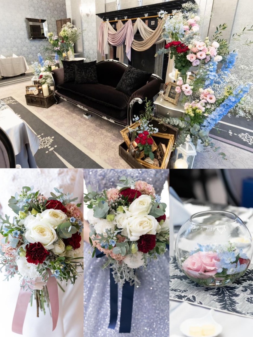 부케와 장식 꽃은 통일할까요? 따로 할까요? 33명의 실제 결혼식 사진과 설문 조사 결과 공개🌼にて紹介している画像