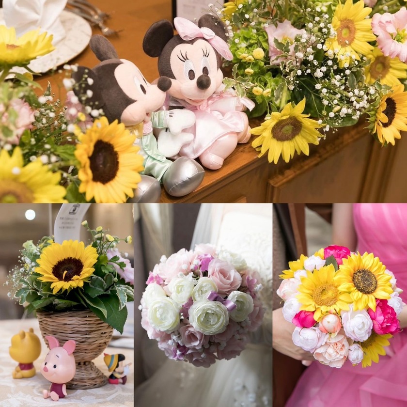 부케와 장식 꽃은 통일할까요? 따로 할까요? 33명의 실제 결혼식 사진과 설문 조사 결과 공개🌼にて紹介している画像