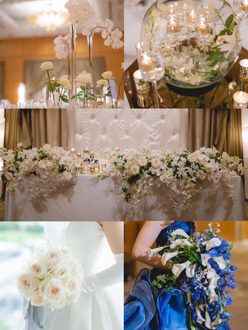 부케와 장식 꽃은 통일할까요? 따로 할까요? 33명의 실제 결혼식 사진과 설문 조사 결과 공개🌼にて紹介している画像