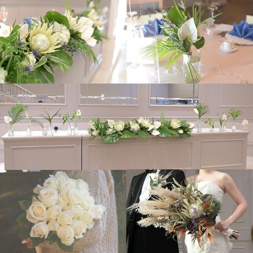 부케와 장식 꽃은 통일할까요? 따로 할까요? 33명의 실제 결혼식 사진과 설문 조사 결과 공개🌼にて紹介している画像