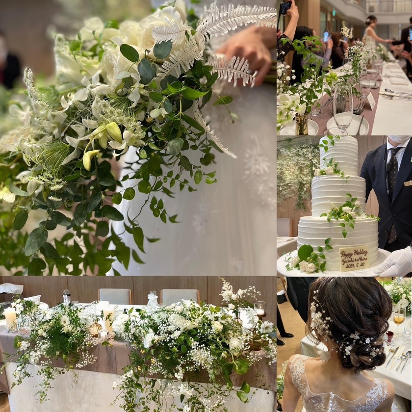 부케와 장식 꽃은 통일할까요? 따로 할까요? 33명의 실제 결혼식 사진과 설문 조사 결과 공개🌼にて紹介している画像