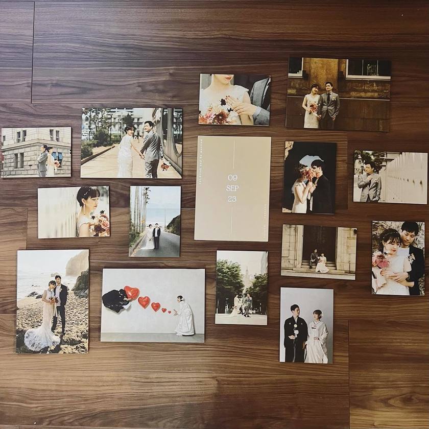 An idea to decorate a mirror with a photo panel that guests can take pictures with 🤳🏻🪞にて紹介している画像