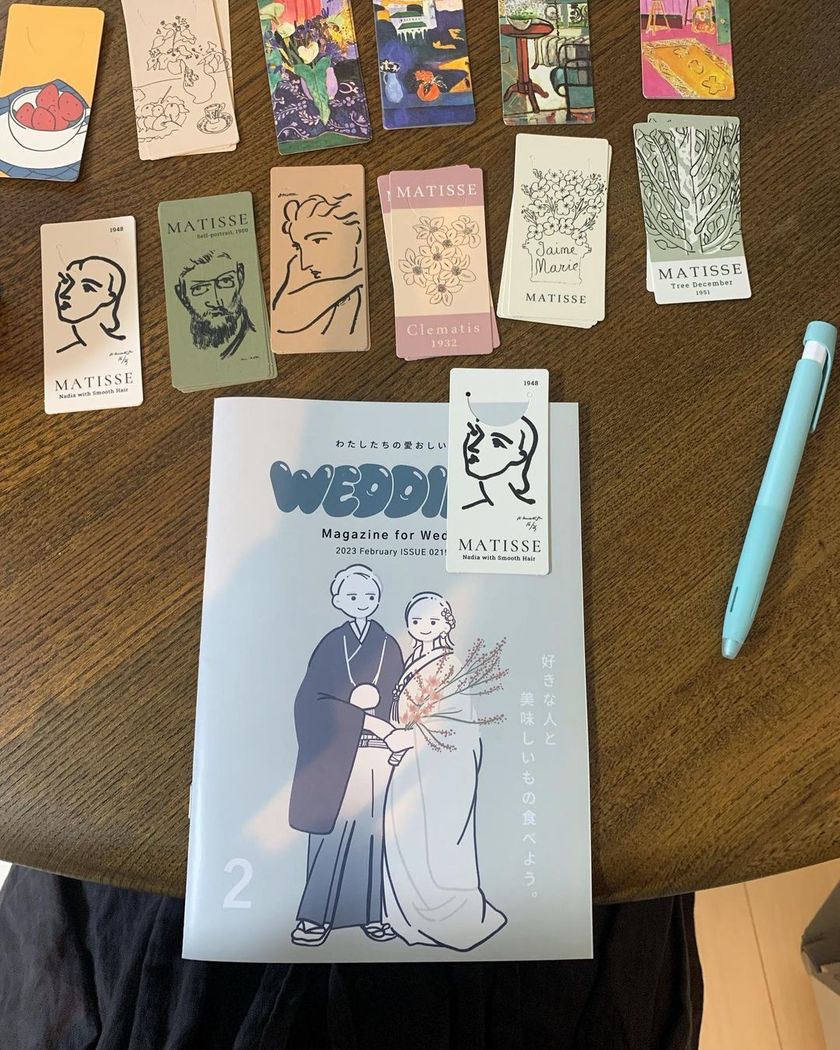 【20 yen each】The idea of using Henri Matisse bookmarks as message cards is cute🔖にて紹介している画像