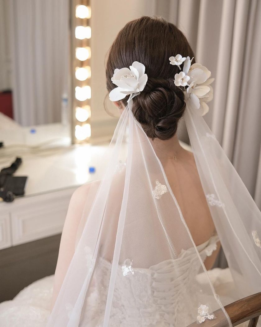 나비처럼 귀여운 하프 트윈 스타일, 베일을 양쪽에 고정하는 헤어 스타일 특집♡にて紹介している画像