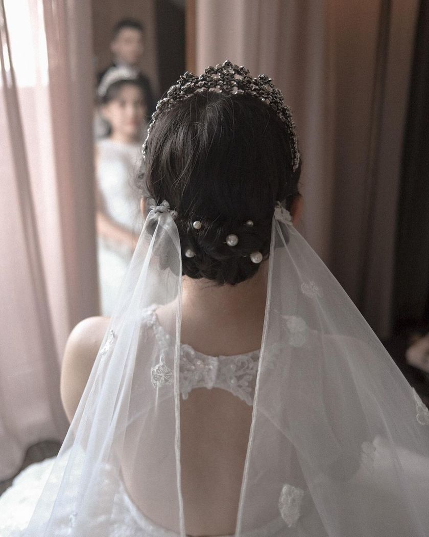 나비처럼 귀여운 하프 트윈 스타일, 베일을 양쪽에 고정하는 헤어 스타일 특집♡にて紹介している画像