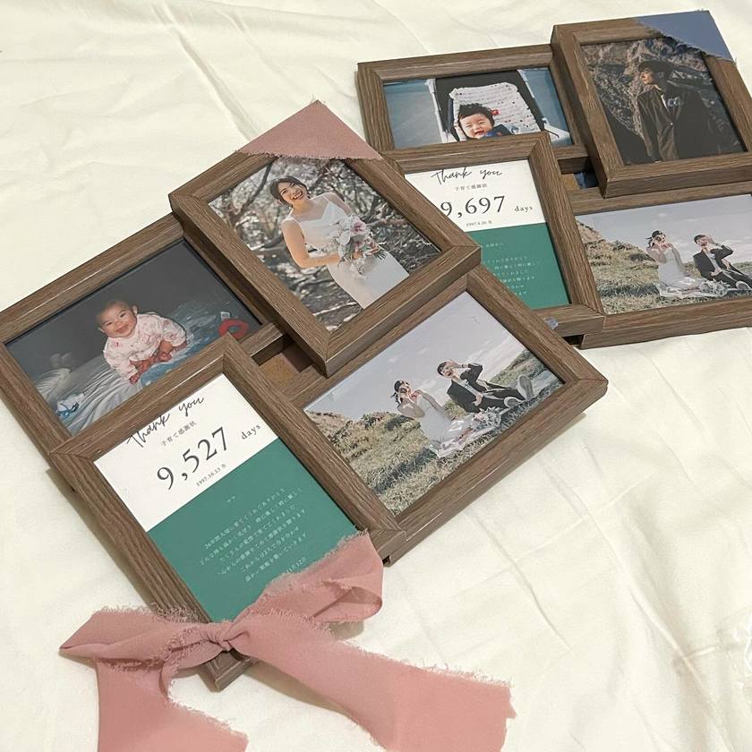 # 2024 Real Brides' Handmade ♡ Stylish "Childraising Appreciation Certificates" 12 Examplesにて紹介している画像