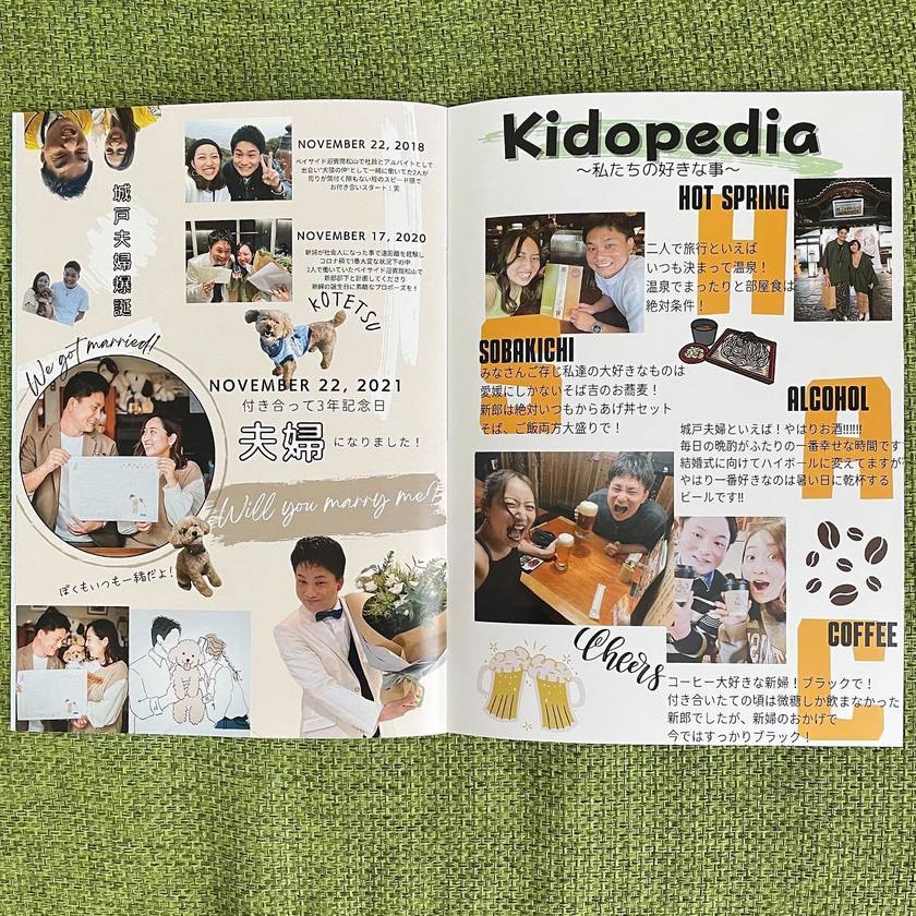ポパイ風やりぼん風など📗◯◯風プロフィールブックを作った花嫁さんのPBを中身まで全部公開!にて紹介している画像