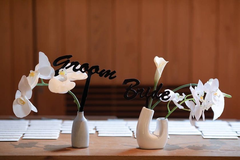 Trendy and stylish 🤍 7 real handmade 【Reception Signs】 by brides 🪽にて紹介している画像