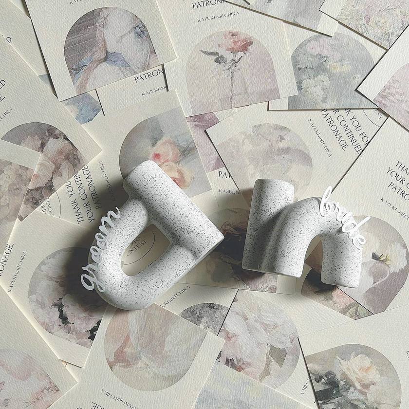 Trendy and stylish 🤍 7 real handmade 【Reception Signs】 by brides 🪽にて紹介している画像