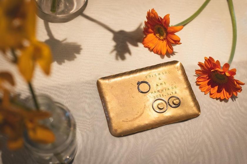 プレーンでおしゃれ。素材選びが重要な、シンプルデザインのリングピローデザインまとめ💍にて紹介している画像