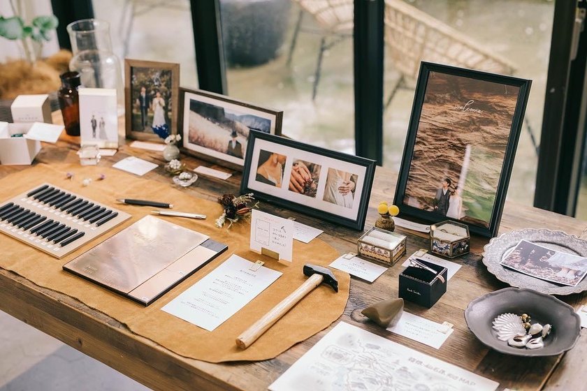 加上标题！将欢迎区装饰成两人的爱好与回忆画廊风格的方法にて紹介している画像