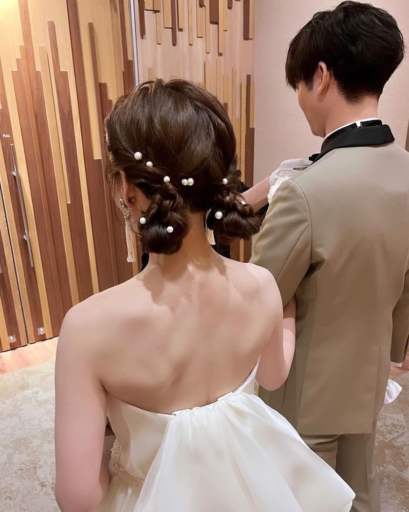 # [2024] A Collection of Trendy "Sheep Hair Twin Arrangements" with Ribbons and Pearls 🎀🐏にて紹介している画像