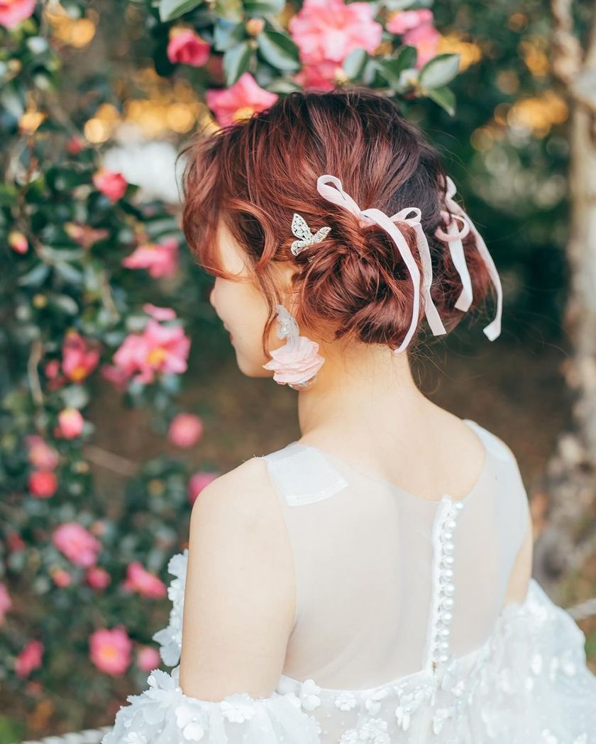 # [2024] A Collection of Trendy "Sheep Hair Twin Arrangements" with Ribbons and Pearls 🎀🐏にて紹介している画像