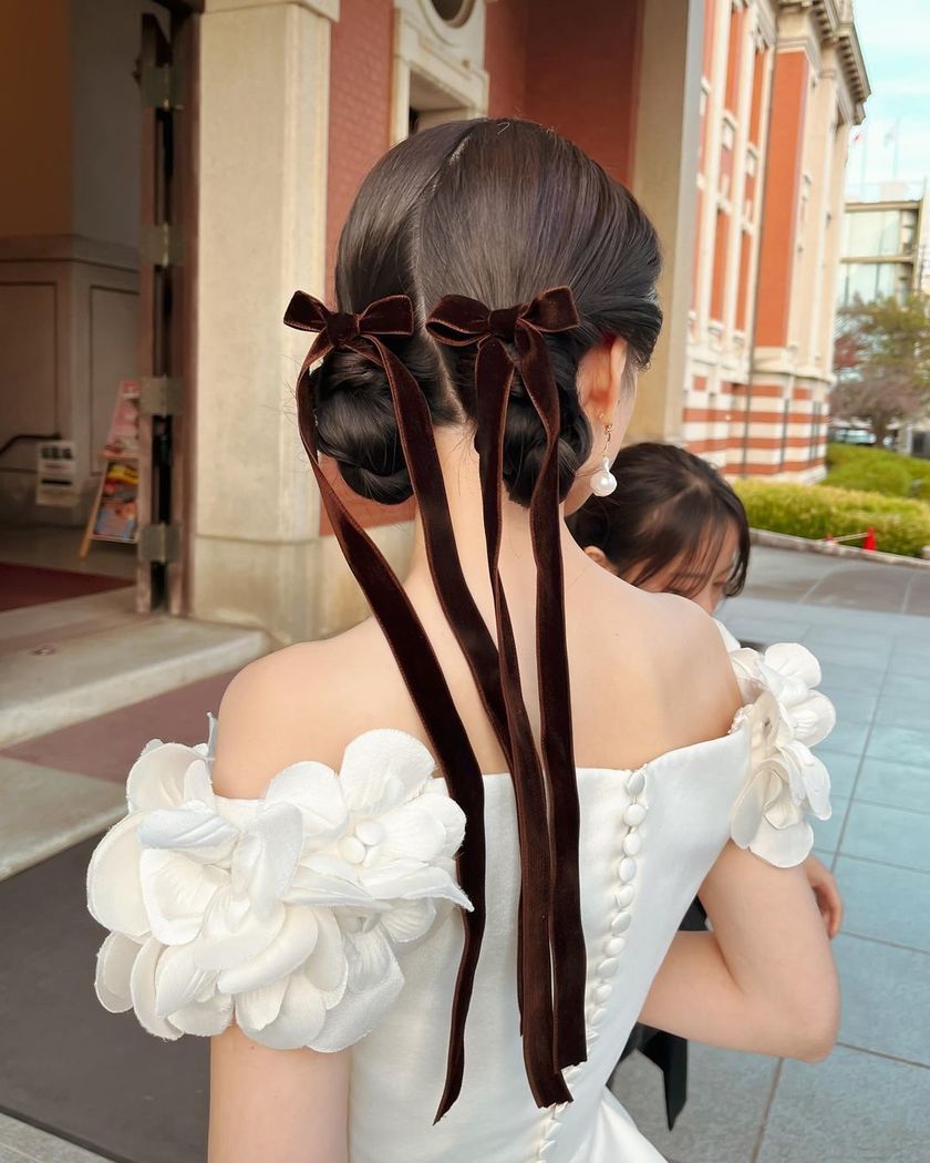 # [2024] A Collection of Trendy "Sheep Hair Twin Arrangements" with Ribbons and Pearls 🎀🐏にて紹介している画像
