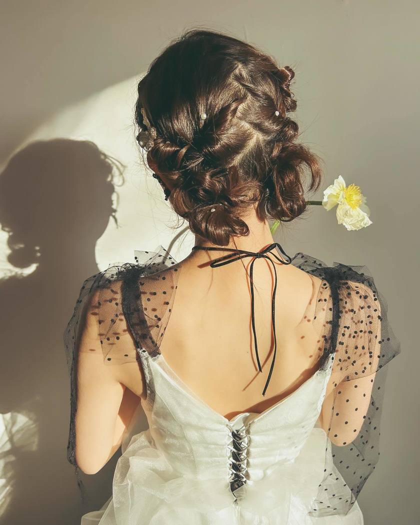 # [2024] A Collection of Trendy "Sheep Hair Twin Arrangements" with Ribbons and Pearls 🎀🐏にて紹介している画像