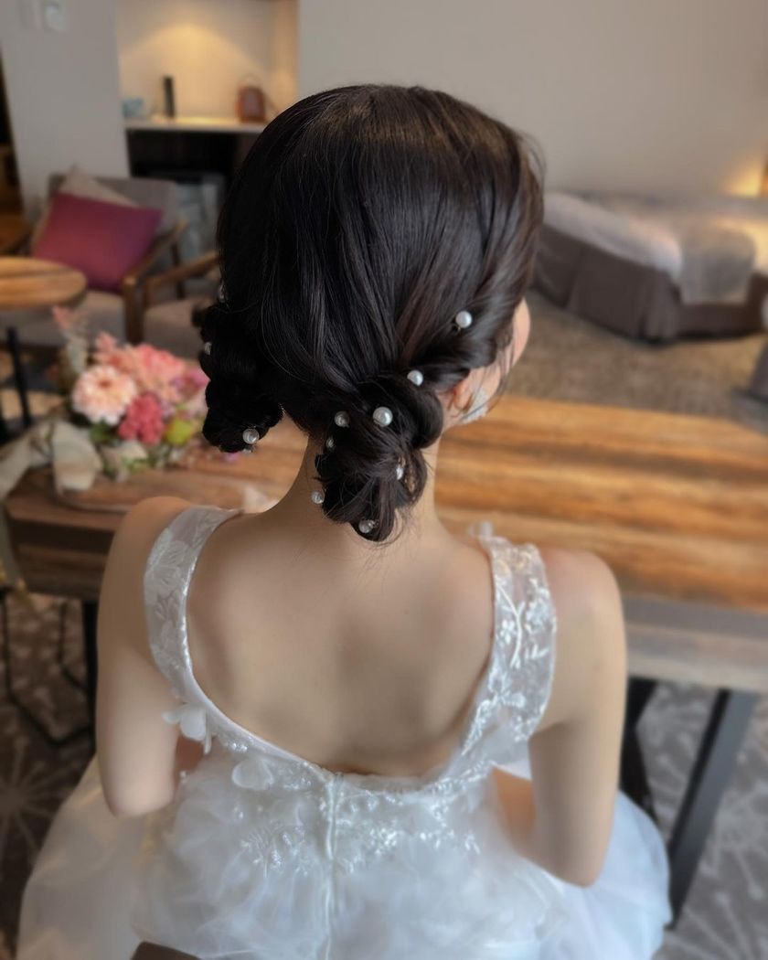 # [2024] A Collection of Trendy "Sheep Hair Twin Arrangements" with Ribbons and Pearls 🎀🐏にて紹介している画像