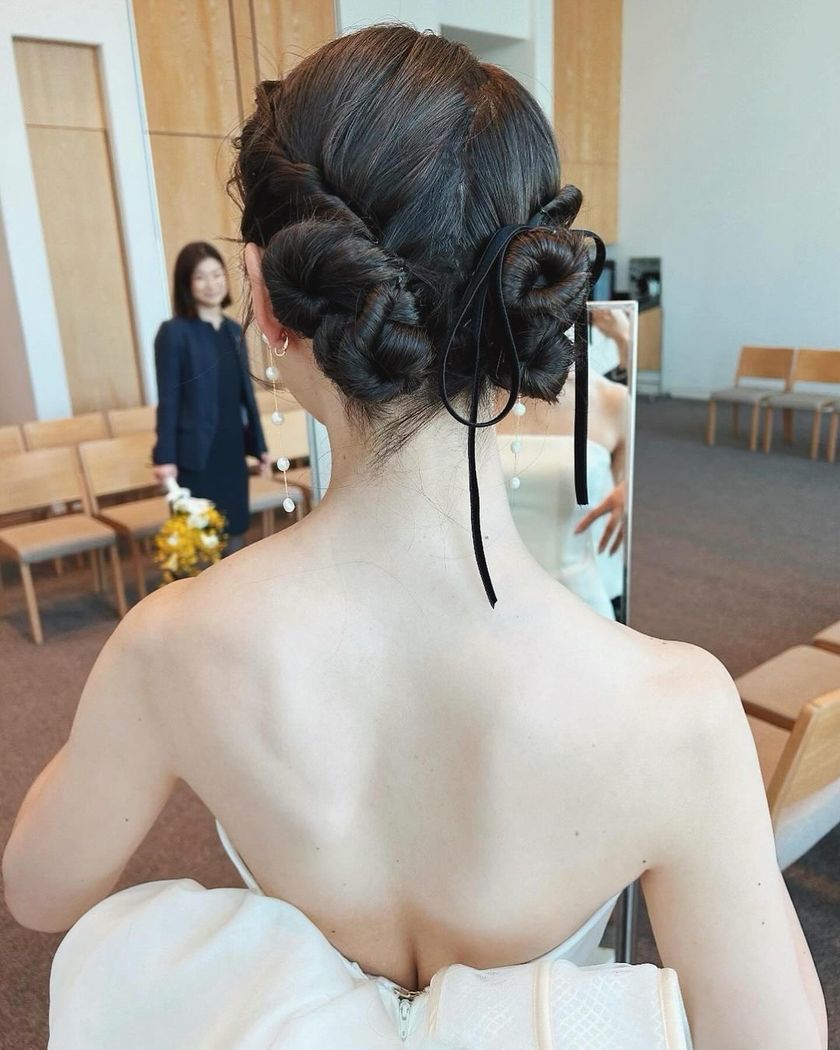 # [2024] A Collection of Trendy "Sheep Hair Twin Arrangements" with Ribbons and Pearls 🎀🐏にて紹介している画像