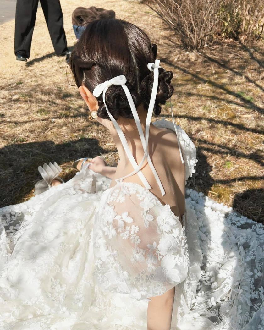 # [2024] A Collection of Trendy "Sheep Hair Twin Arrangements" with Ribbons and Pearls 🎀🐏にて紹介している画像