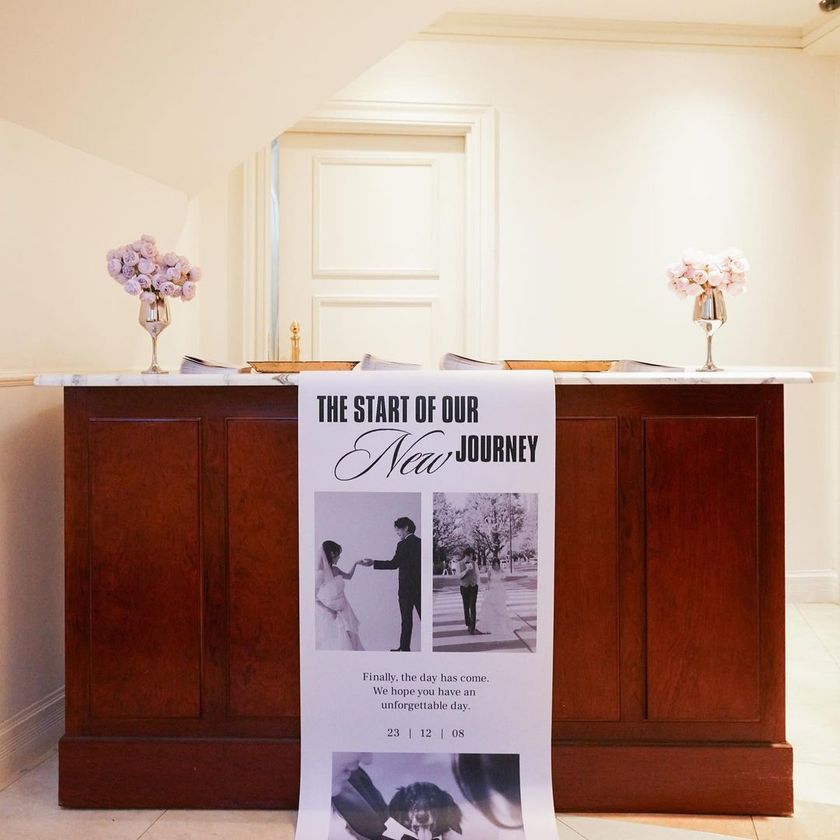 # Trend Item: Welcome Banners ✨ A Collection of Tapestry Designs Prepared by Brides ♡にて紹介している画像