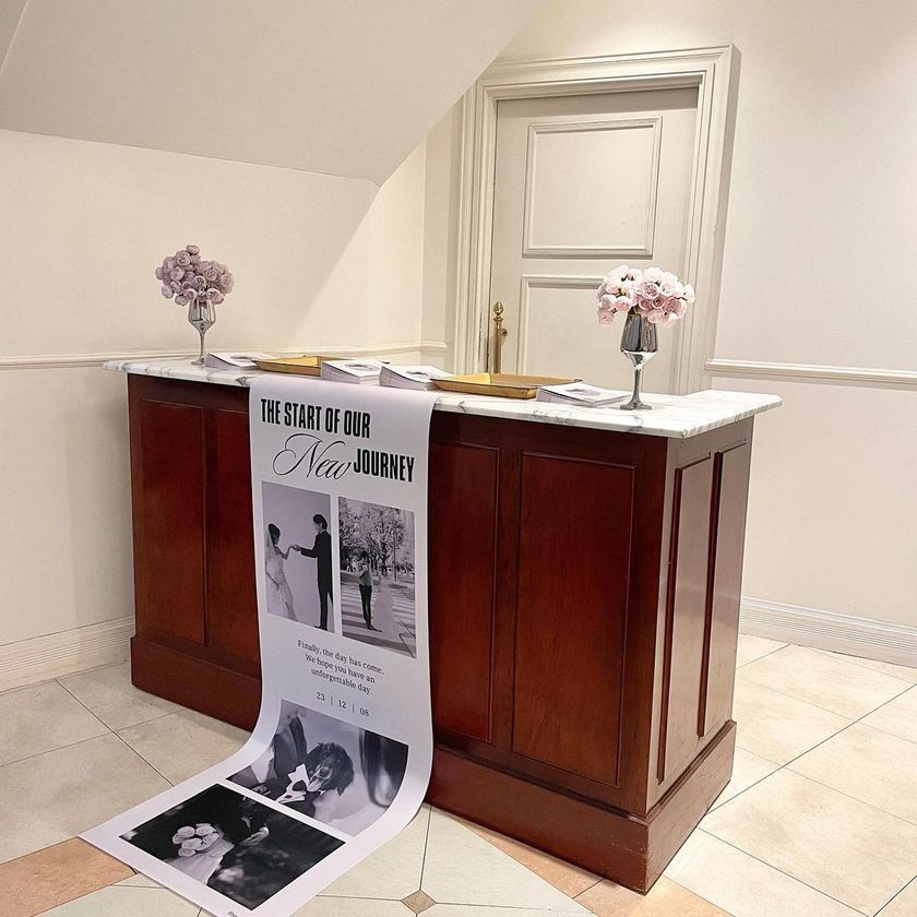 # Trend Item: Welcome Banners ✨ A Collection of Tapestry Designs Prepared by Brides ♡にて紹介している画像