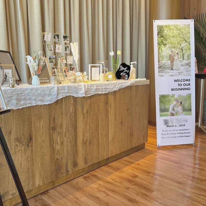 # Trend Item: Welcome Banners ✨ A Collection of Tapestry Designs Prepared by Brides ♡にて紹介している画像