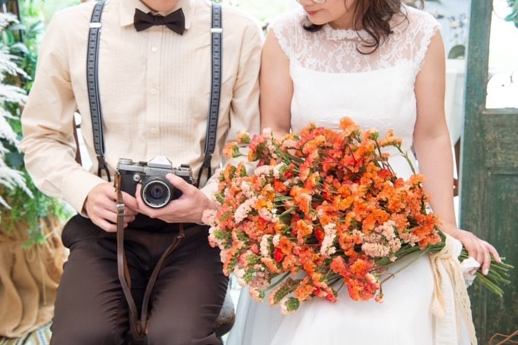 A Wedding Bouquet Special Featuring the Cute and Fluffy Starches that Will Naturally Turn into Dried Flowers♡にて紹介している画像