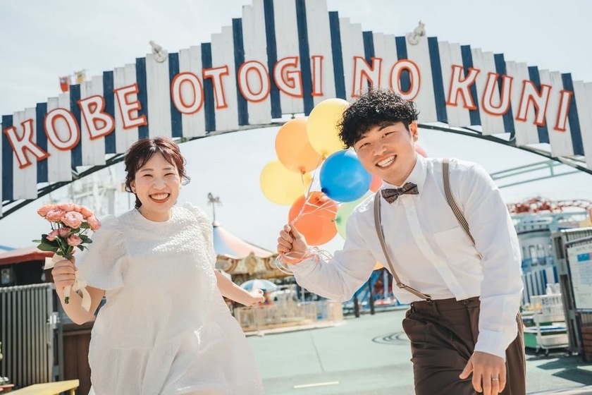 Free admission and OK for wedding photo shoots ♡ A theme park where you can take fairy-tale-like photos 【Kobe Fairyland】🎠🎡にて紹介している画像