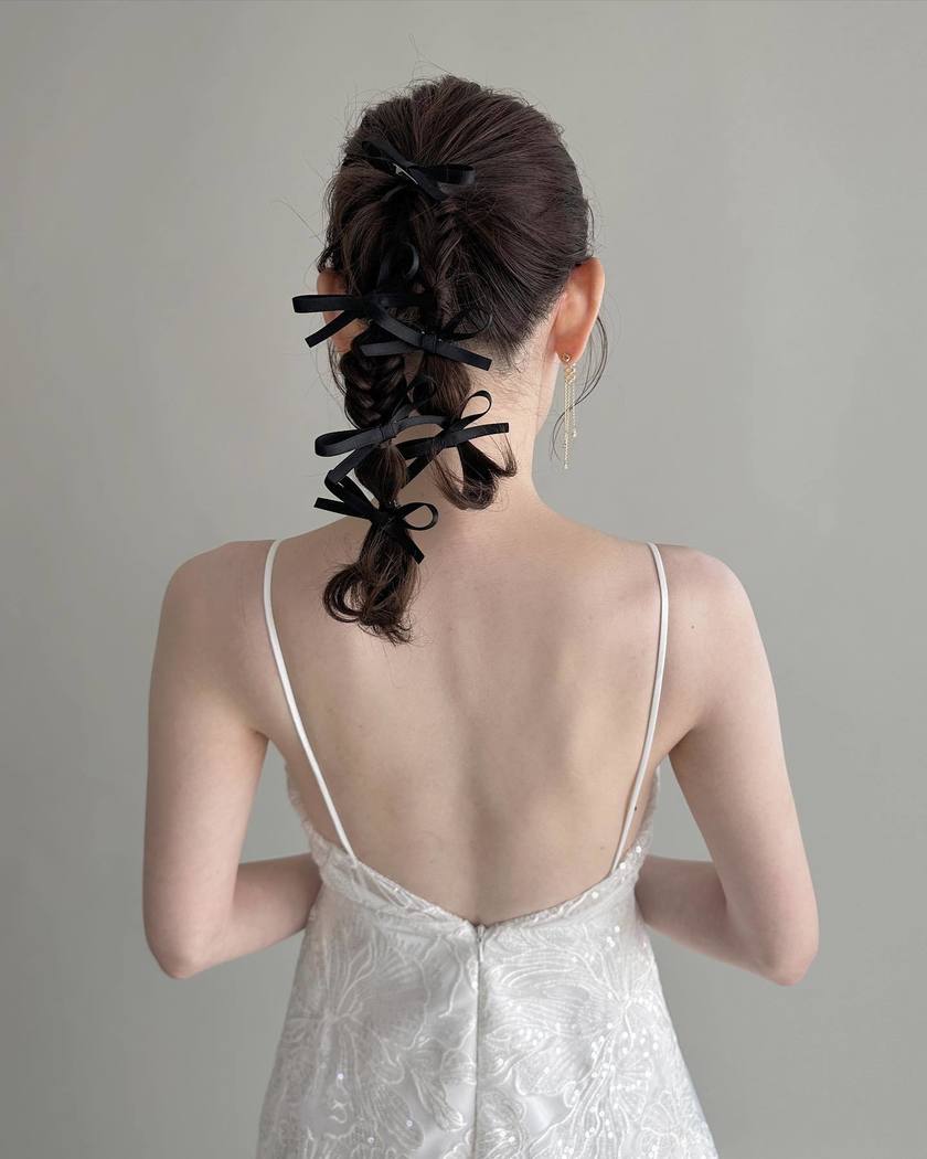 How to Arrange Cute: 2024 [Ribbon Hair Arrangements] Special Feature 🎀にて紹介している画像