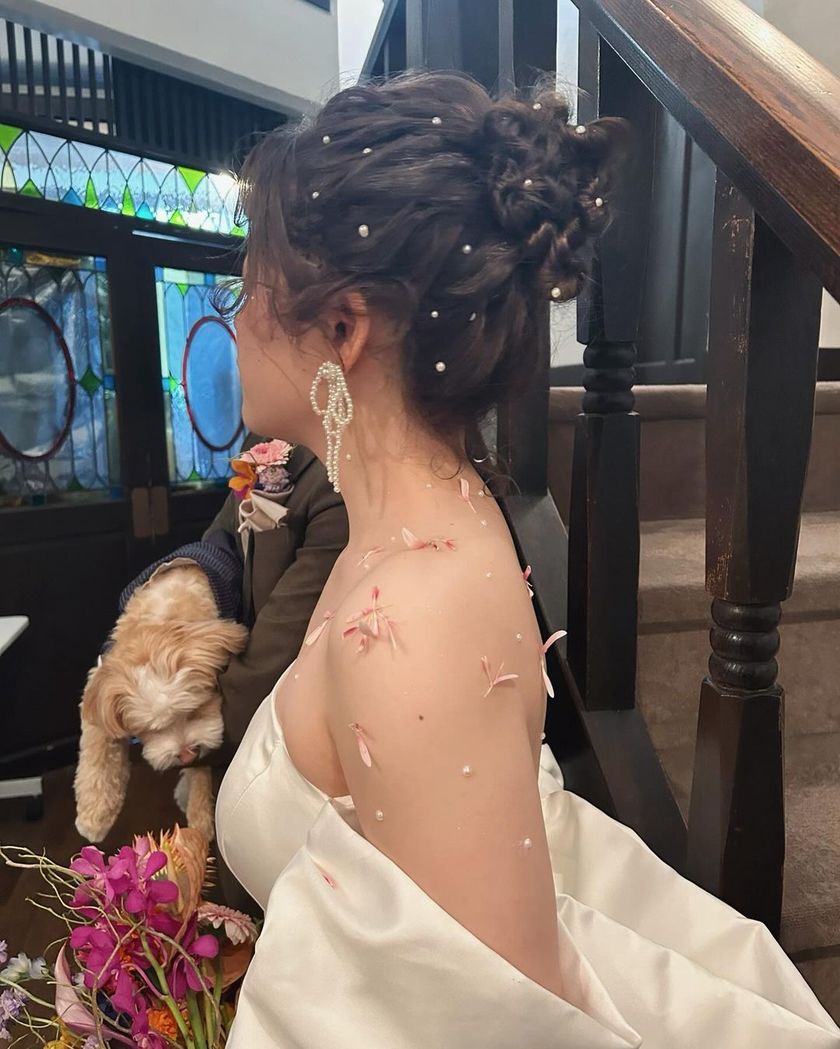 身穿花朵的新娘🌸 最近热门的【身体花朵】实例特集🌼にて紹介している画像