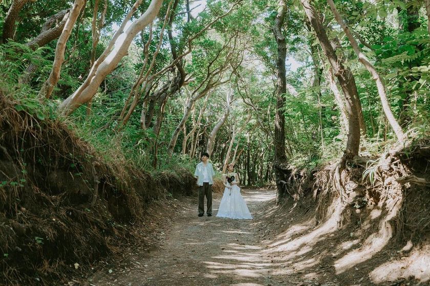 The only place in Japan referred to as a "desert"! Location photos taken at the "Ura Desert" located in Izu Oshima, Tokyo.にて紹介している画像