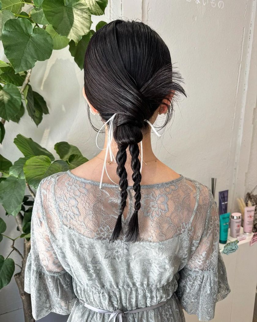 A guide for showing directly to your hairdresser: Recently trending 【Kachimori Hair】 Wedding Guest Hairstyles Special ♡にて紹介している画像