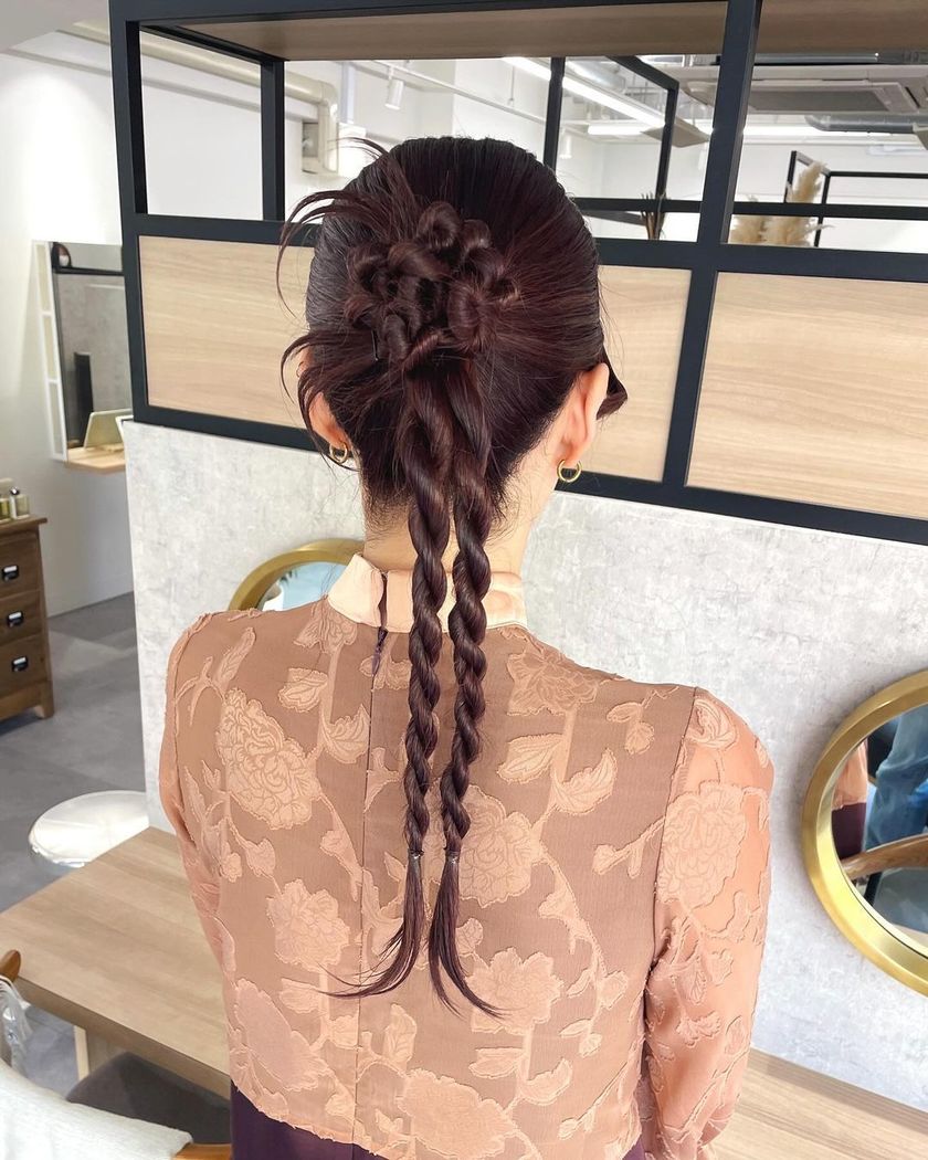 A guide for showing directly to your hairdresser: Recently trending 【Kachimori Hair】 Wedding Guest Hairstyles Special ♡にて紹介している画像