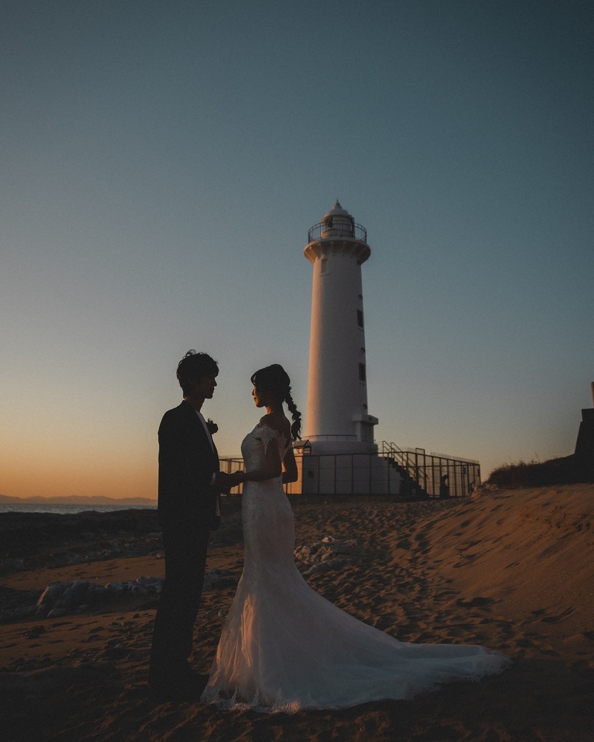 Aichi Prefecture's Oldest Lighthouse 🕯️ "Nomasaki Lighthouse" Wedding Photo Feature [49 Photos] 🤍にて紹介している画像
