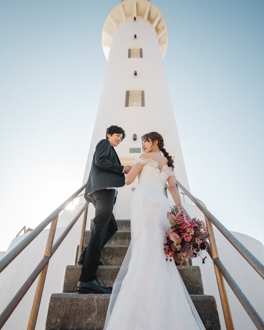 Aichi Prefecture's Oldest Lighthouse 🕯️ "Nomasaki Lighthouse" Wedding Photo Feature [49 Photos] 🤍にて紹介している画像