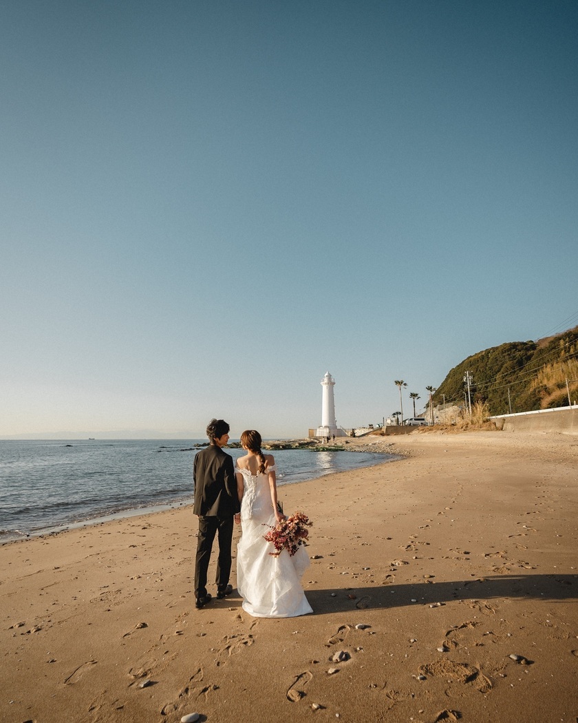 Aichi Prefecture's Oldest Lighthouse 🕯️ "Nomasaki Lighthouse" Wedding Photo Feature [49 Photos] 🤍にて紹介している画像