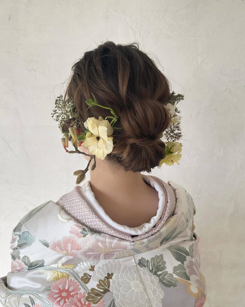 全部可愛くて、真似したくなる！最新の可愛い「和装ヘア」アレンジカタログ🌼👘にて紹介している画像
