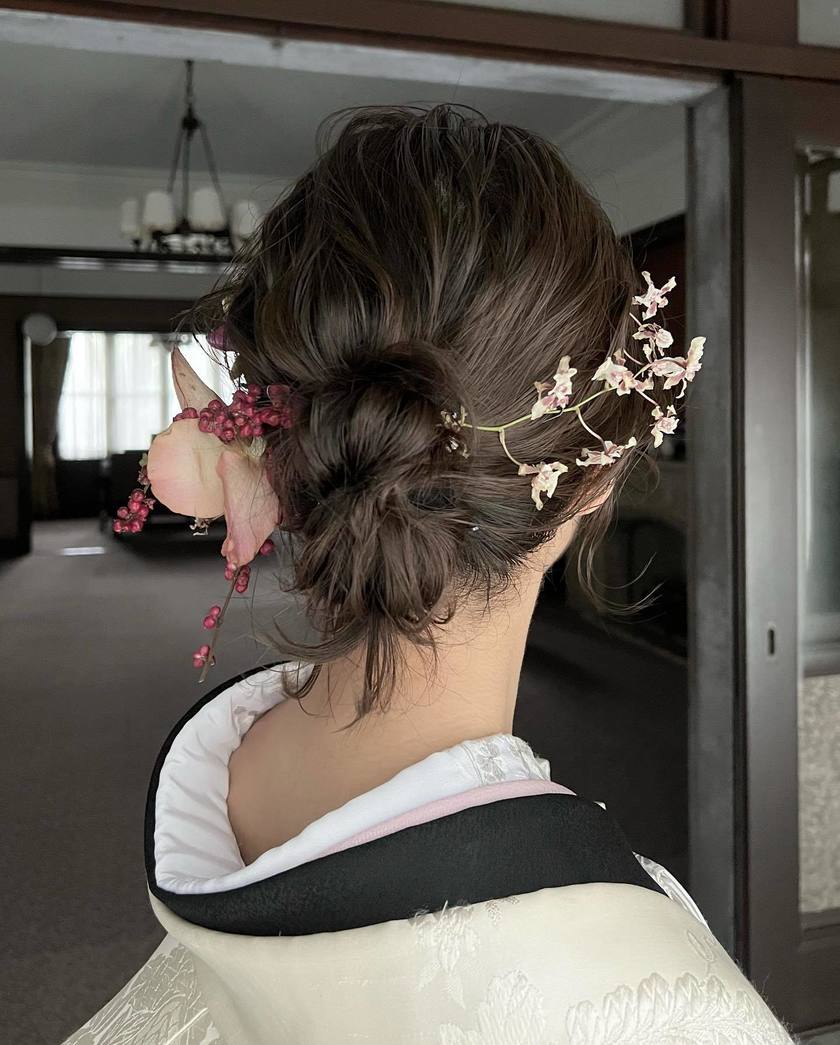 全部可愛くて、真似したくなる！最新の可愛い「和装ヘア」アレンジカタログ🌼👘にて紹介している画像
