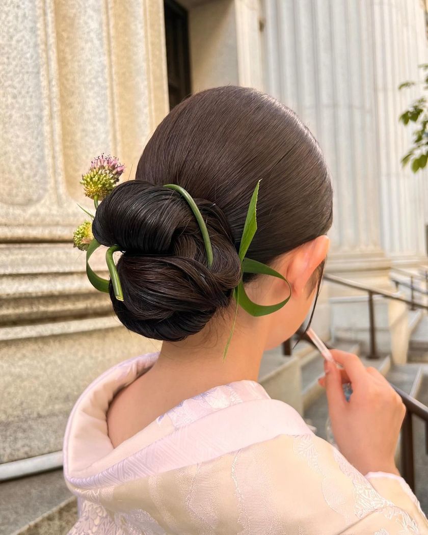 全部可愛くて、真似したくなる！最新の可愛い「和装ヘア」アレンジカタログ🌼👘にて紹介している画像