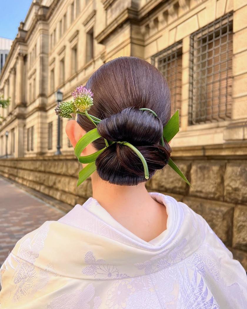 全部可愛くて、真似したくなる！最新の可愛い「和装ヘア」アレンジカタログ🌼👘にて紹介している画像