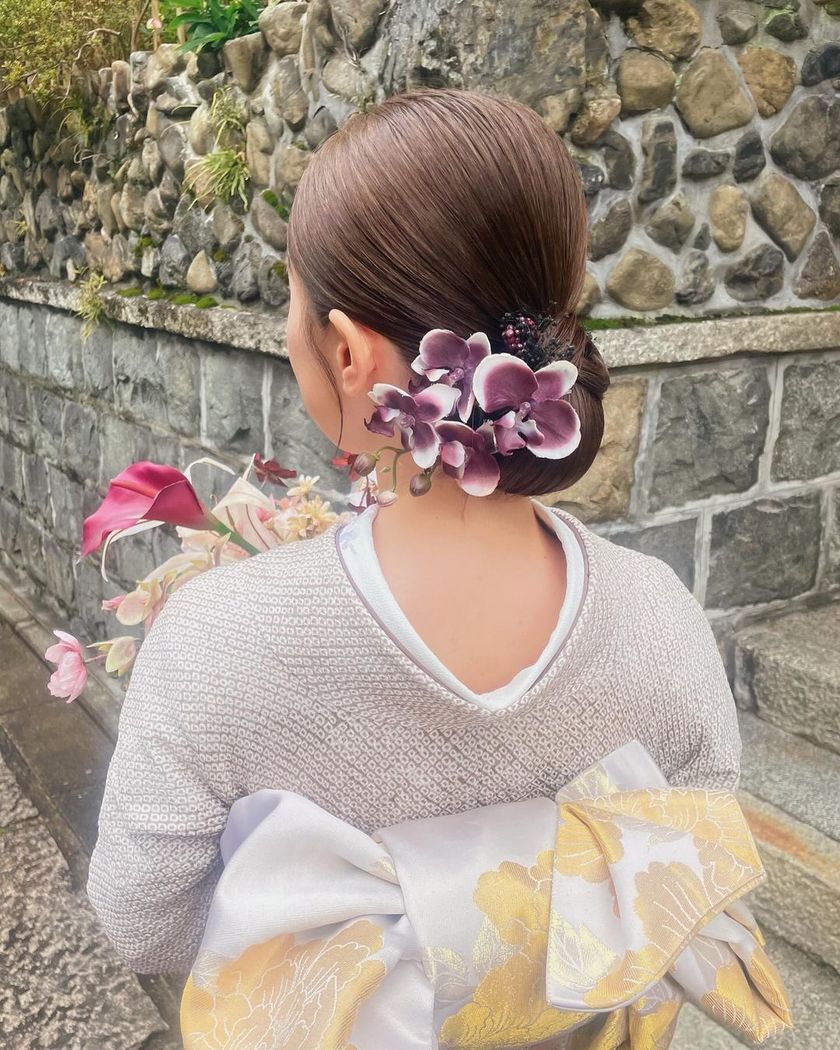 全部可愛くて、真似したくなる！最新の可愛い「和装ヘア」アレンジカタログ🌼👘にて紹介している画像