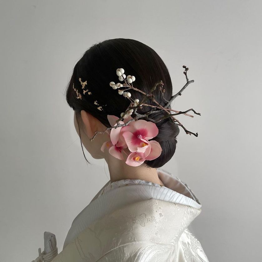 全部可愛くて、真似したくなる！最新の可愛い「和装ヘア」アレンジカタログ🌼👘にて紹介している画像
