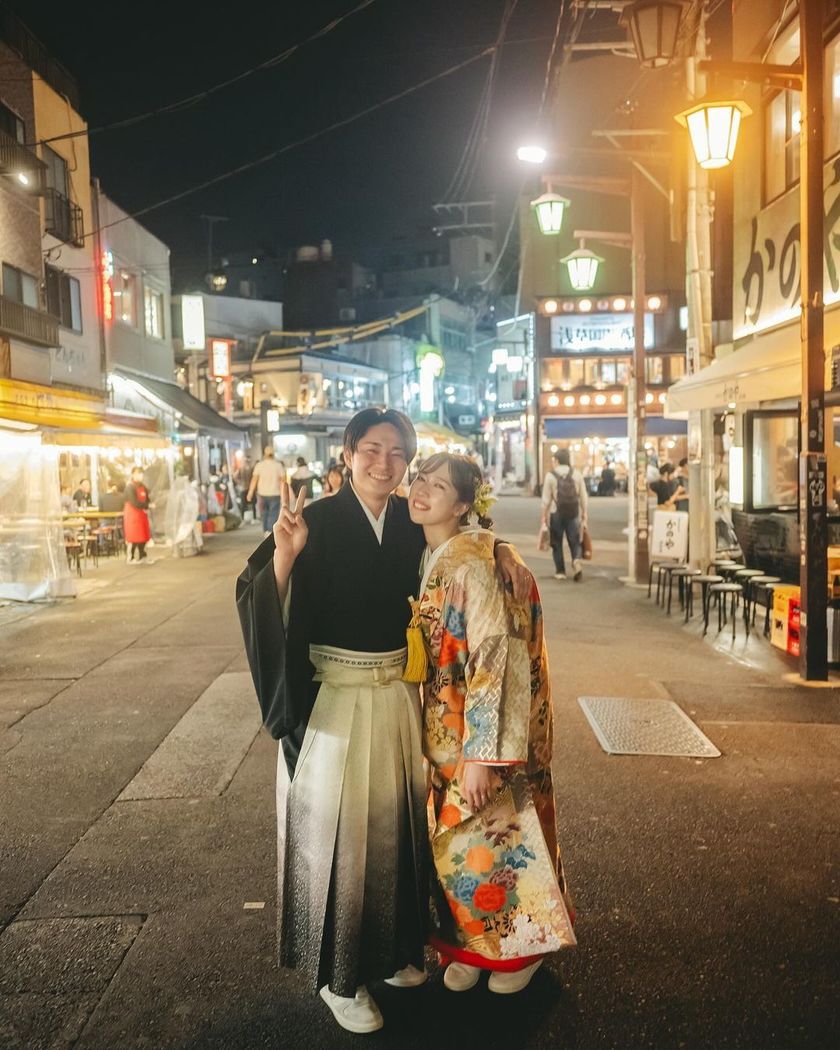The classic Japanese attire, retro photos, and amusement parks🍡 "Asakusa Pre-Photoshoot" looks so fun! 👘⛩️にて紹介している画像