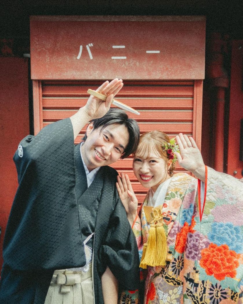 The classic Japanese attire, retro photos, and amusement parks🍡 "Asakusa Pre-Photoshoot" looks so fun! 👘⛩️にて紹介している画像