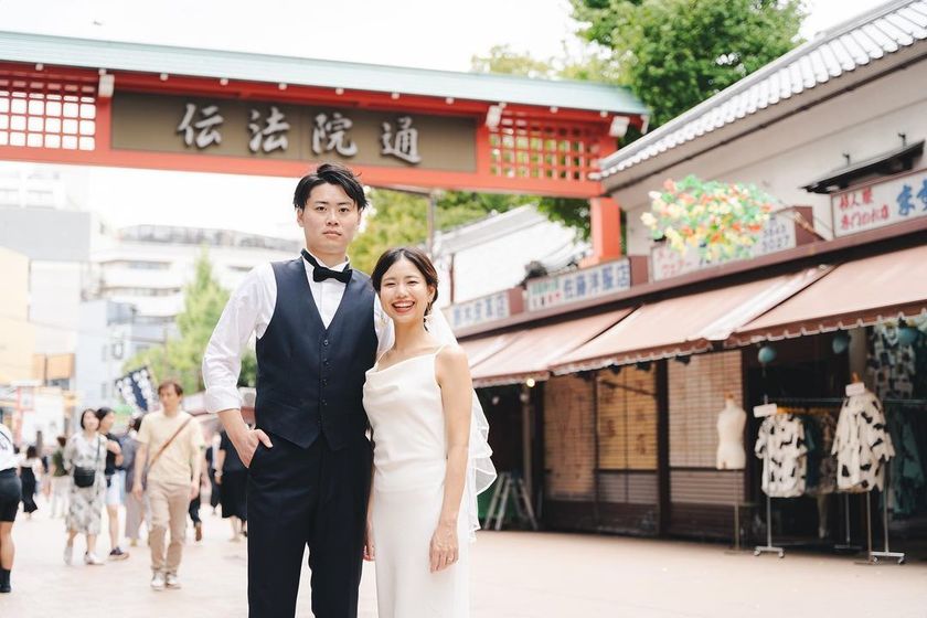 The classic Japanese attire, retro photos, and amusement parks🍡 "Asakusa Pre-Photoshoot" looks so fun! 👘⛩️にて紹介している画像
