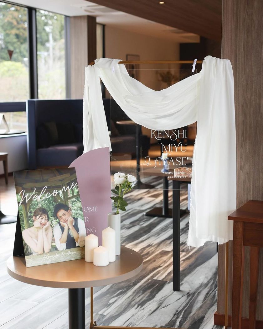 【Sample Photos 59】Stylish Welcome Space Created by Couples Who Recently Held Their Wedding 🌷🎀にて紹介している画像
