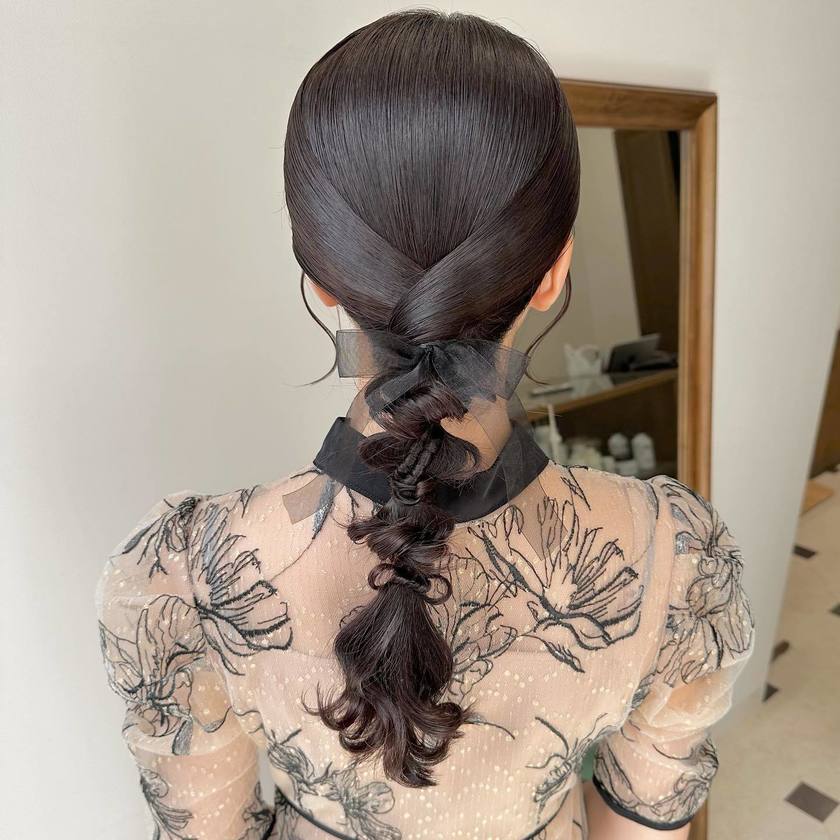 70 Latest Party Hair Arrangements for 2024 to Show Your Hairdresser♡にて紹介している画像