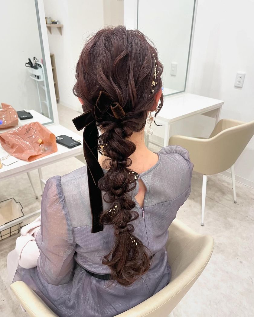 70 Latest Party Hair Arrangements for 2024 to Show Your Hairdresser♡にて紹介している画像